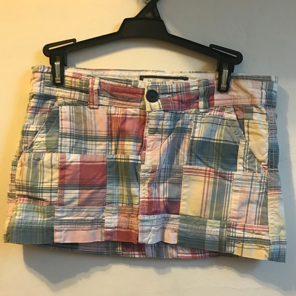 Plaid mini skirt